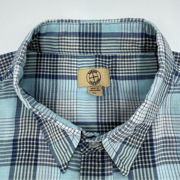 Haband Travelers Men's Blue Plaid Short Sleeve Shirt Pearl Snaps XL Western - Picture 4 of 8